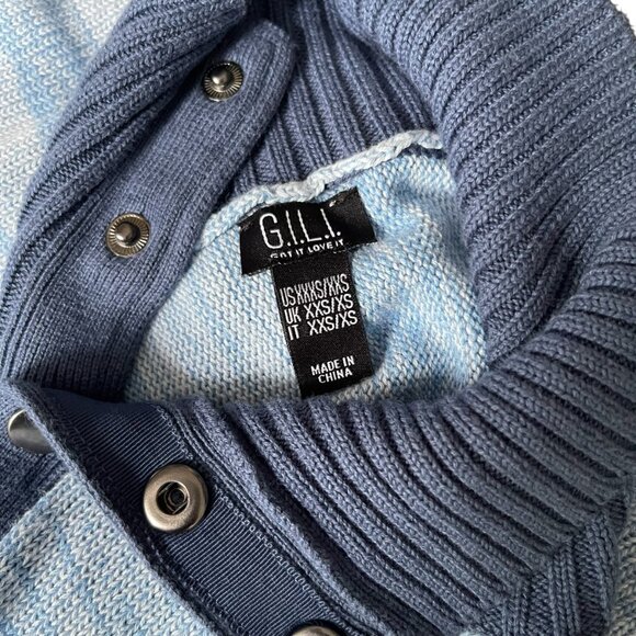 GILI Blue Ombre Pullover Batwing Sweater - Picture 7 of 7